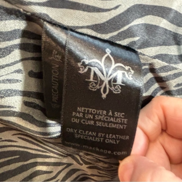 MACKAGE Sz S Kenya Aritzia Lamb’s Leather Zipper Snap Closure Moto Style Jacket - Picture 10 of 16